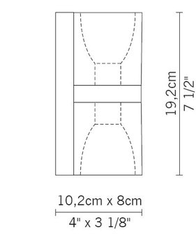 Fabbian Cubetto up &amp; down clear glass - SHOWROOMMODEL