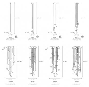 Terzani Mizu 7 light pendant