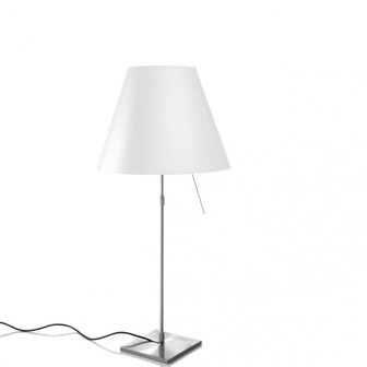 Luceplan Costanza tafellamp met hoogteverstelling en sensor gedimd 