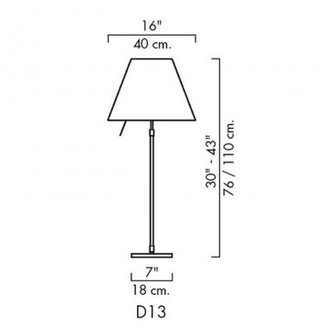 Luceplan Costanza tafellamp sensor gedimd