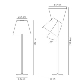 Artemide Melampo Terra - vloer/leeslamp brons