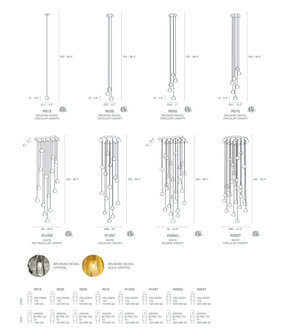 Terzani Mizu 5 light pendant 