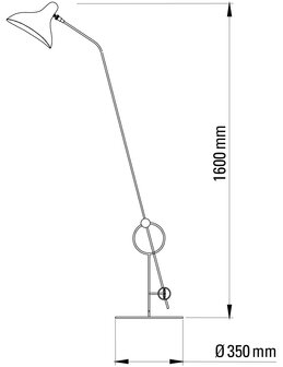 DCW-&Eacute;ditions Mantis BS8 - Floorlamp zwart