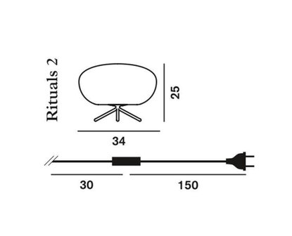 FOSCARINI RITUALS 2 Tafellamp - dimbaar