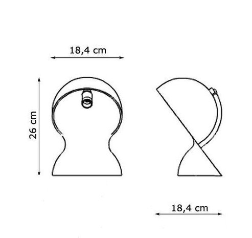 Artemide Dalù Zwart - SHOWROOMMODEL