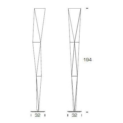 Fontana Arte Vertigo R7s chroom - showroommodel
