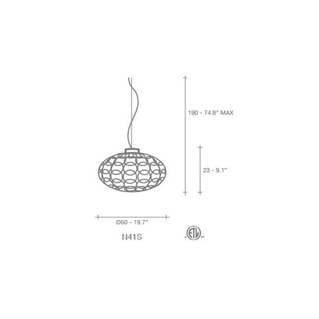 Terzani G.r.a Oval pendant light COB LED 2700K