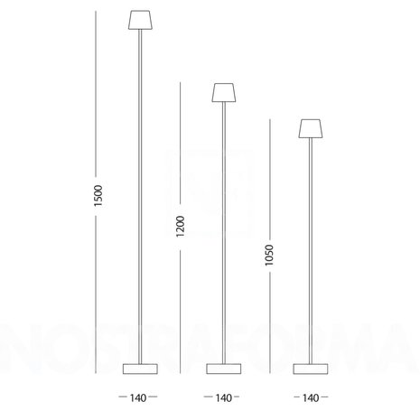 Anta Cut SL 105 alu - kabel zwart - schuifdimmer