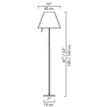 Luceplan Costanza vloerlamp hoogteverstelbaar sensor gedimd