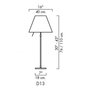 Luceplan Costanza tafellamp met hoogteverstelling en sensor gedimd 