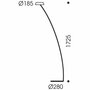 Oligo Glance curved Floor mat grijs